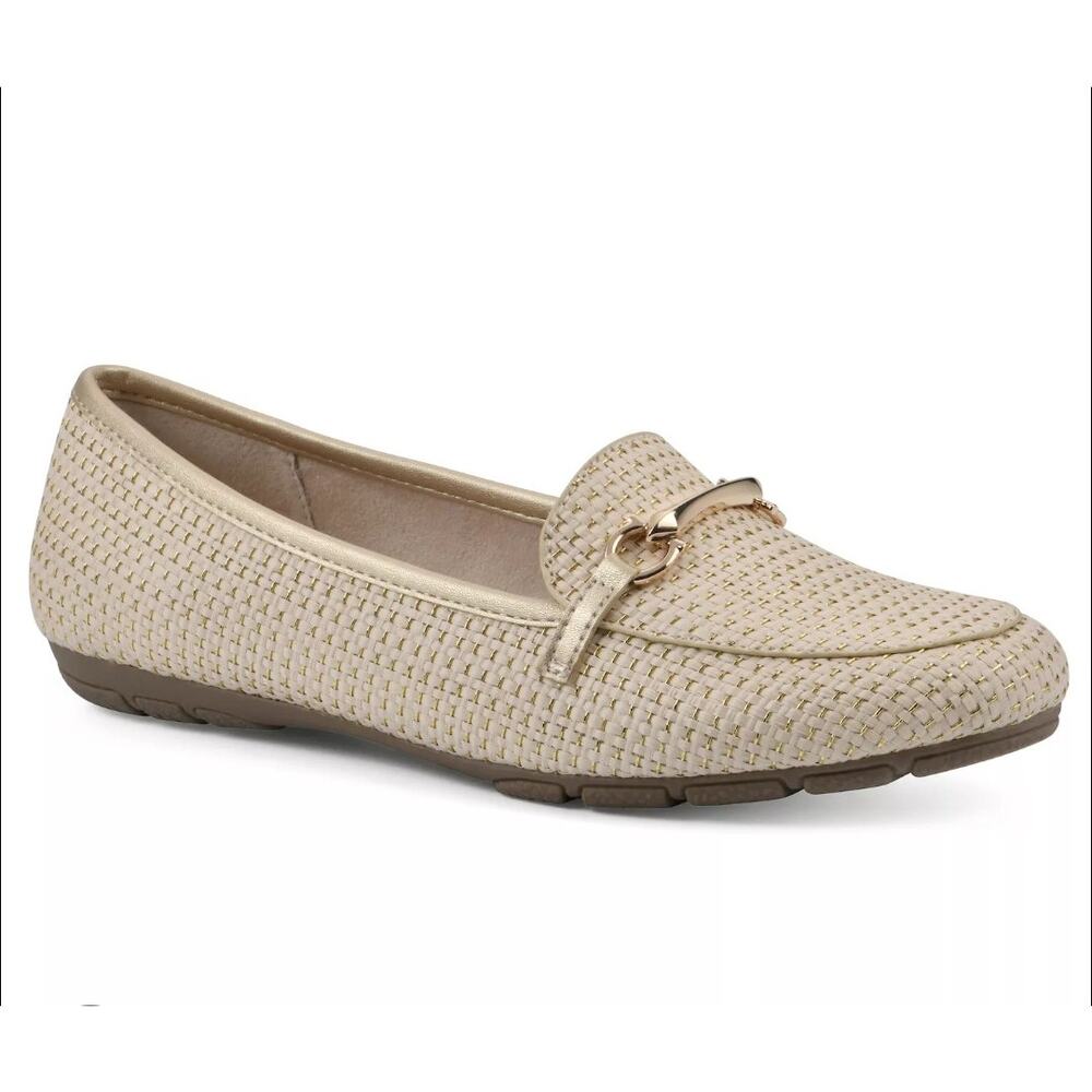 Cliffs by White Mountain Cream Woven Loafers Flats Size 7.5 New In The Box